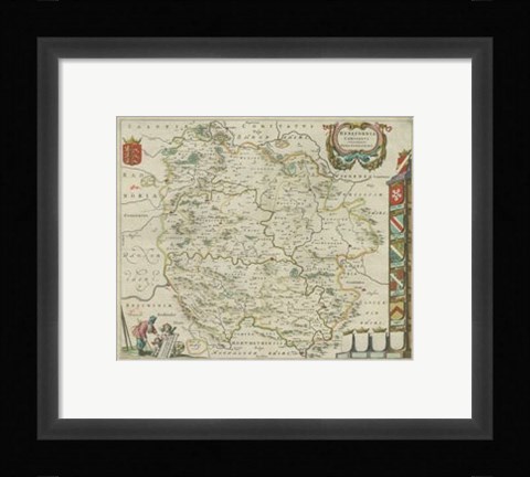 Framed Herefordia Map Print