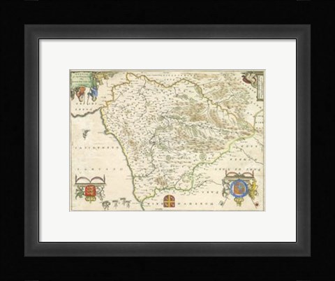 Framed Dvnelmensis Map Print