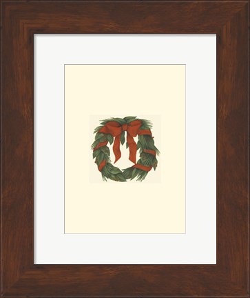 Framed Small Holiday Wreath (H) Print