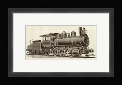 Framed Train Engine IV Print