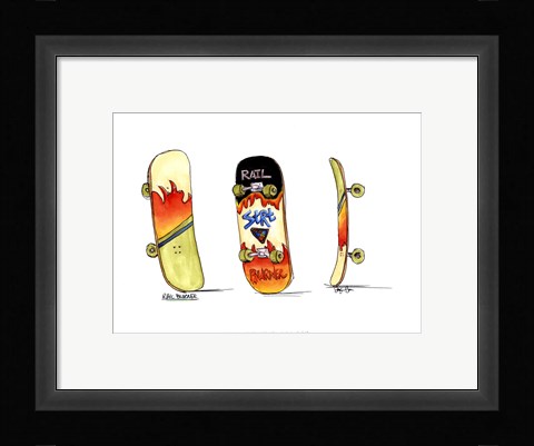 Framed Rail Burner Print