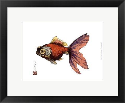 Framed Oriental Fish II Print