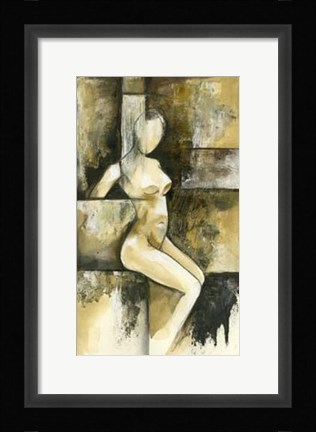 Framed Contemporary Seated Nude I Print