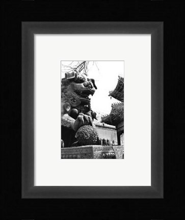 Framed Imperial Lion, Beijing Print