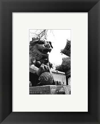 Framed Imperial Lion, Beijing Print