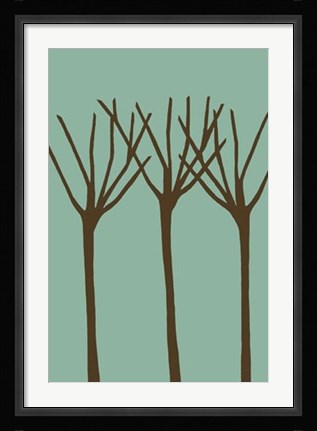 Framed Dichromatic Elms II Print