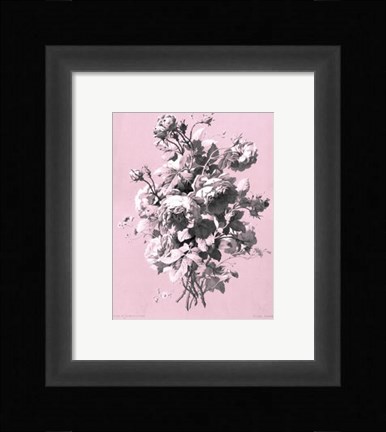 Framed Roses on Pink Print