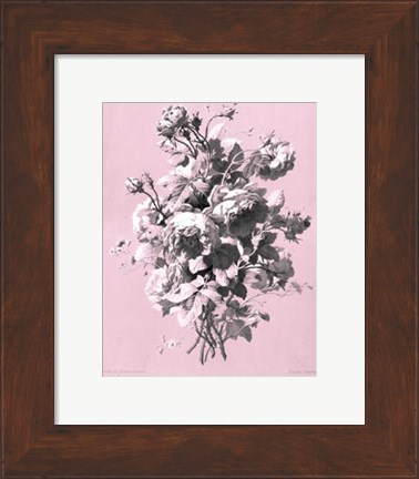 Framed Roses on Pink Print