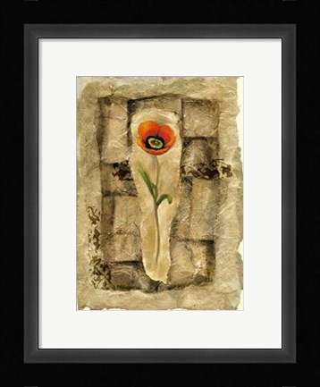 Framed Gilded Poppy I Print