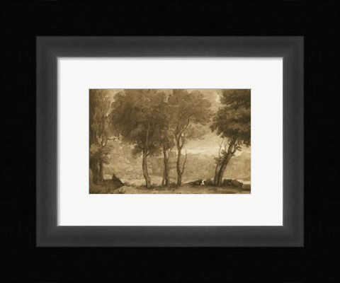 Framed Pastoral Landscape I Print