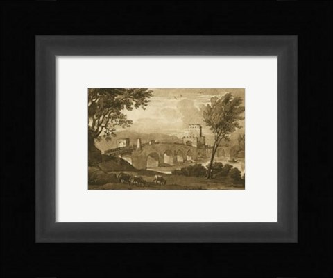 Framed Pastoral Landscape III Print