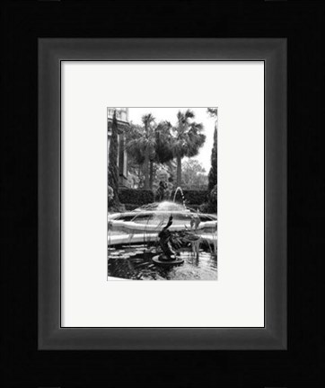 Framed Garden Fountain II Print