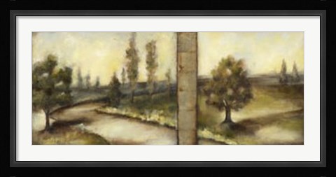 Framed Misty Sunrise I Print