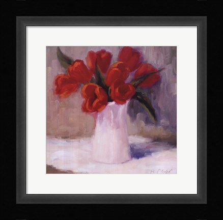 Framed Red Tulips Print
