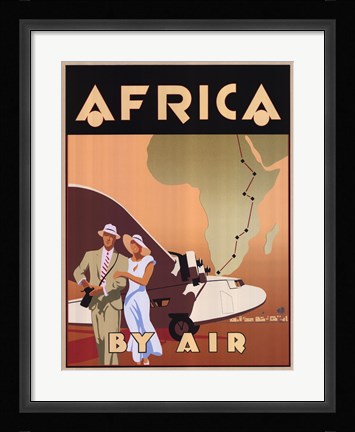 Framed Africa by Air Print