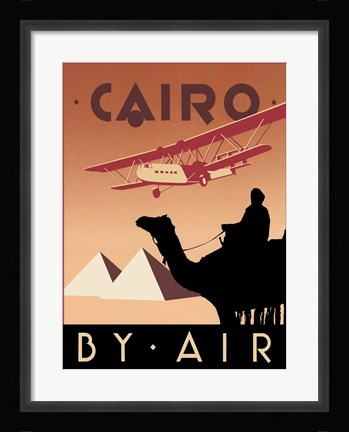 Framed Cairo by Air Print