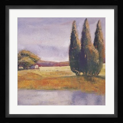 Framed Sunset Cypress Print