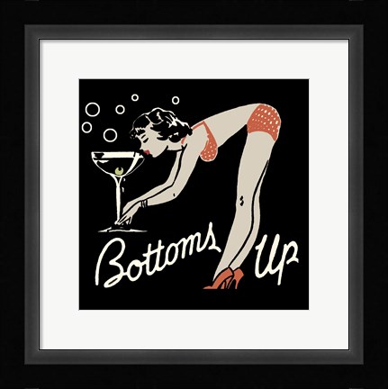 Framed Bottoms Up Print