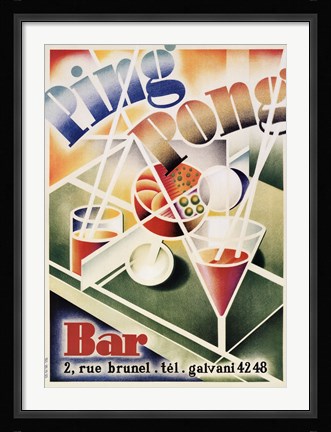 Framed Ping Pong Bar Print