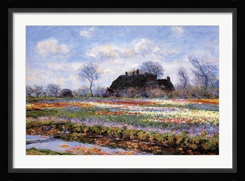 Framed Tulip Fields at Sassenheim Print