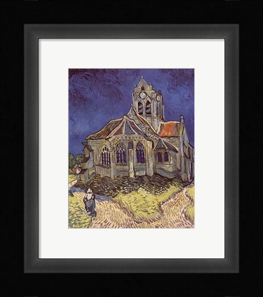 Framed Church at Auvers, c.1890 Print