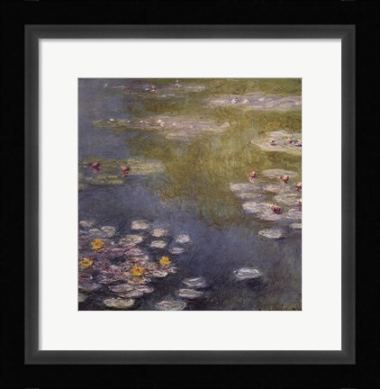 Framed Waterlilies at Giverny Print