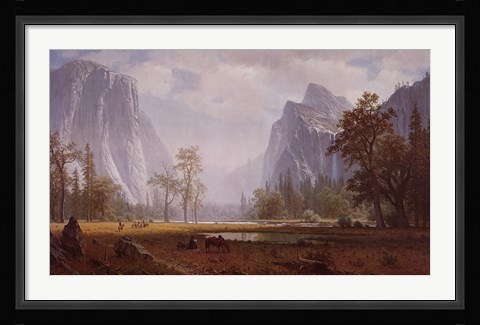 Framed Looking Up The Yosemite Valley Print