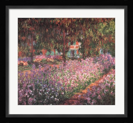 Framed Artist's Garden at Giverny, c.1900 (detail) Print