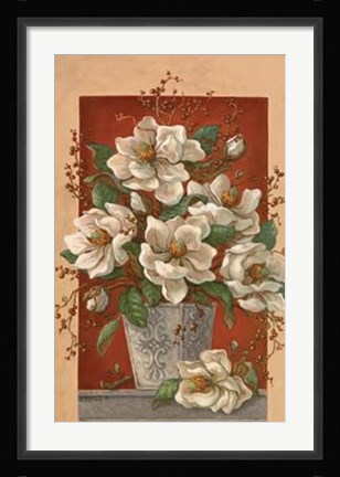 Framed Magnolias En Rouge Print