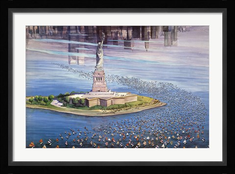 Framed Boat Race Print