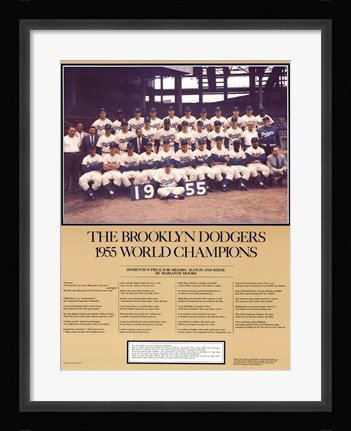 Framed Brooklyn Dodgers, 1955 Print