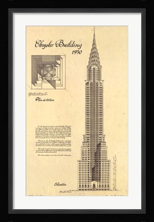 Framed Chrysler Building Print