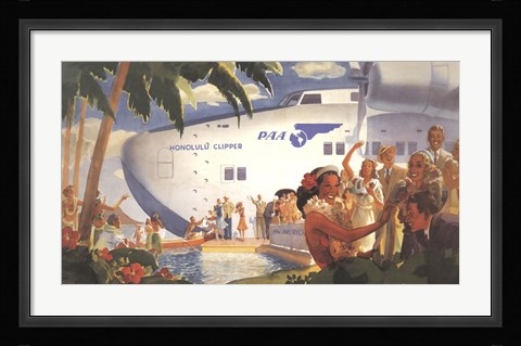 Framed Honolulu Clipper Print