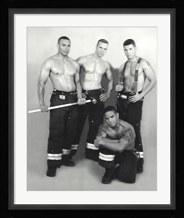 Framed Latino Firefighters Print