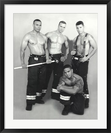 Framed Latino Firefighters Print