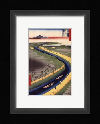 Framed Towboats Along Yotsugi-Dori Canal (mini) Print