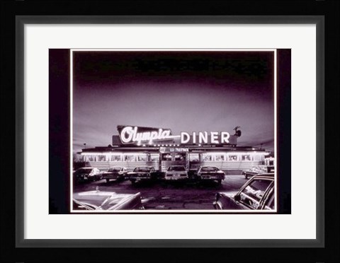 Framed Olympia Diner Print