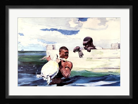 Framed Turtle Pound Print