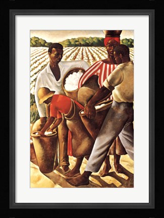 Framed Employment of Negroes in Agriculture, 1934 (AKA: Cotton Pickers) Print