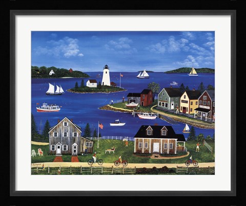 Framed Cove in Summer Print