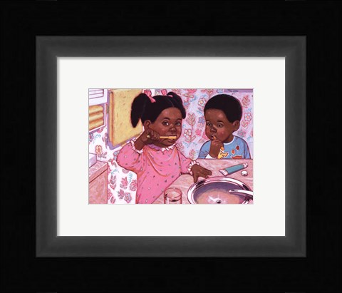 Framed Pass the Toothpaste Print