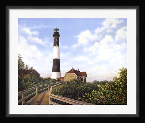 Framed West Channel Lighthouse Print