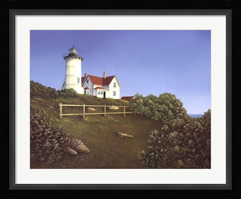 Framed Wood's Hole Lighthouse Print