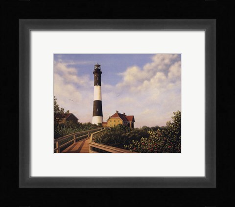 Framed West Channel Lighthouse (mini) Print