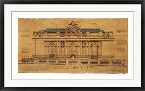 Framed Grand Central Station (Facade) Print