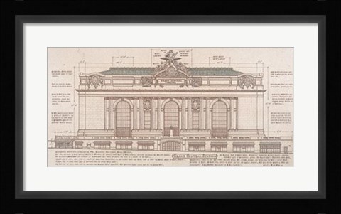 Framed Grand Central Station (Facade) Print