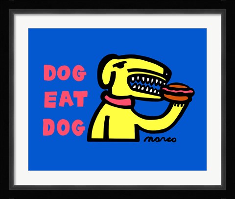 Framed Dog Eat Dog Print