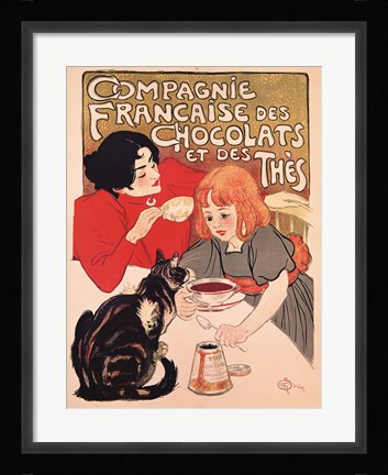Framed Chocolats et des Thes Print