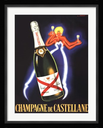 Framed Champagne de Castellane Print