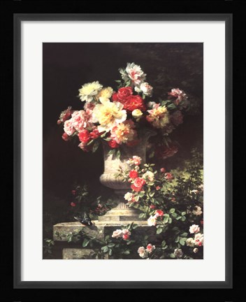 Framed Peonies and Roses Print